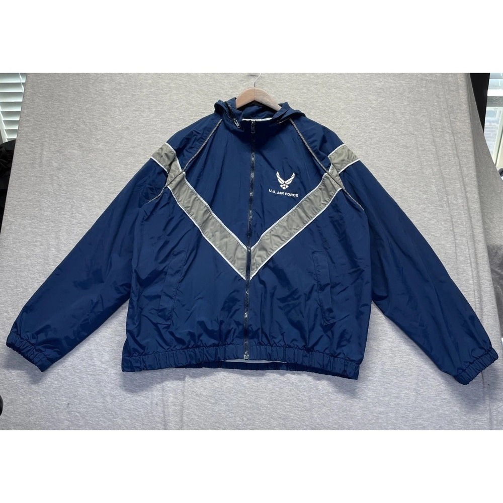 Skilcraft U.S. Air Force Physical Training (PTU) Windbreaker Jacket Mens M Navy